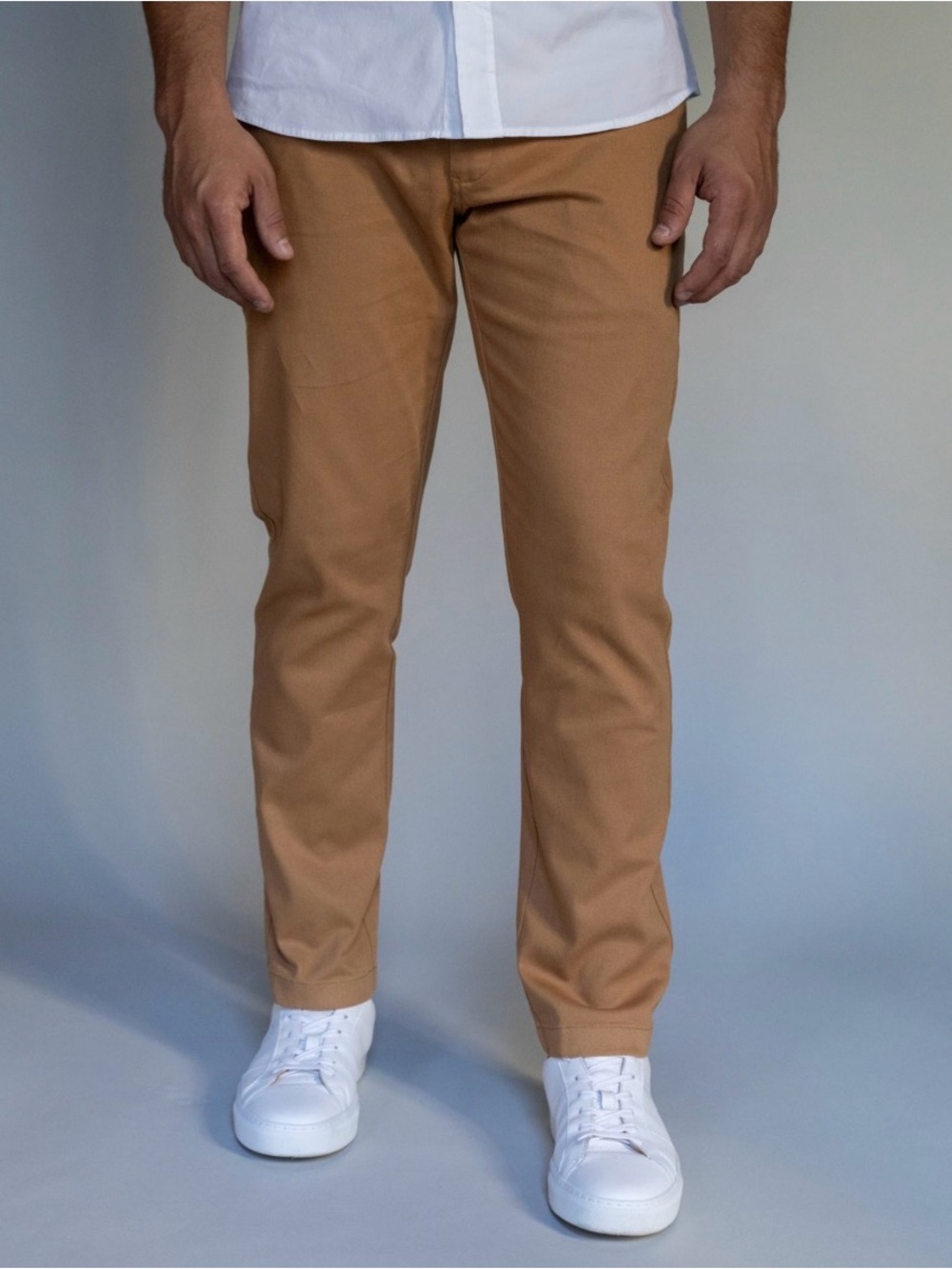 Men's Straight Chinos in Rust Orange